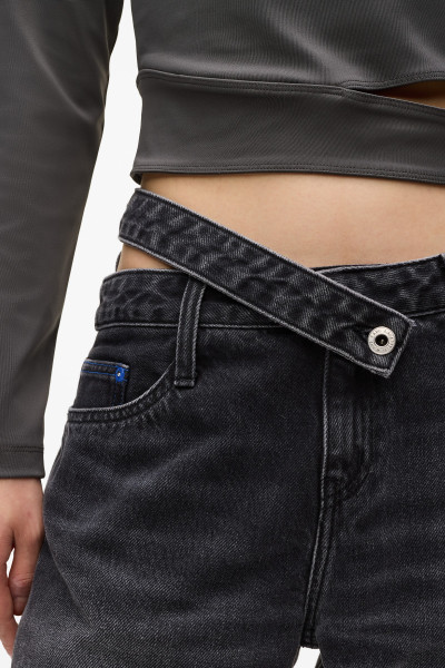 DŽÍNY KARL LAGERFELD JEANS KLJ MR RELAXED WB DENIM - Fotografie č. 4