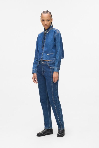 FARMER KARL LAGERFELD JEANS KLJ MOM STUD DENIM - Kép 3