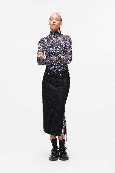 SUKNĚ KARL LAGERFELD JEANS KLJ TIED DENIM MIDI SKIRT - Fotografie č. 1