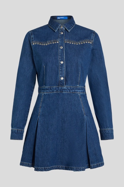 ŠATY KARL LAGERFELD JEANS KLJ PLEATED DENIM DRESS - Fotografie č. 5