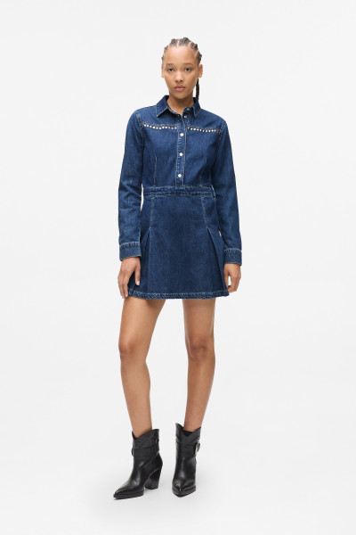 ŠATY KARL LAGERFELD JEANS KLJ PLEATED DENIM DRESS - Fotografie č. 1