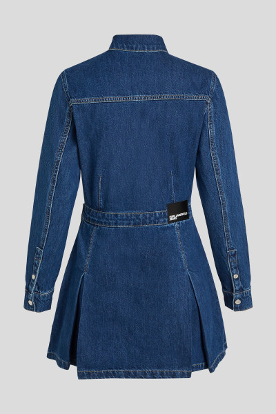 ŠATY KARL LAGERFELD JEANS KLJ PLEATED DENIM DRESS - Fotografie č. 6