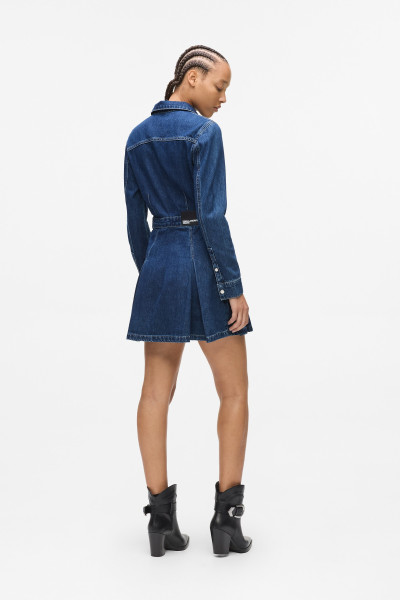 ŠATY KARL LAGERFELD JEANS KLJ PLEATED DENIM DRESS - Fotografie č. 2