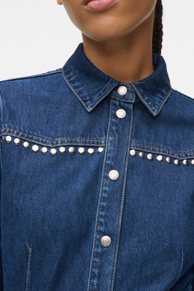 ŠATY KARL LAGERFELD JEANS KLJ PLEATED DENIM DRESS - Fotografie č. 4