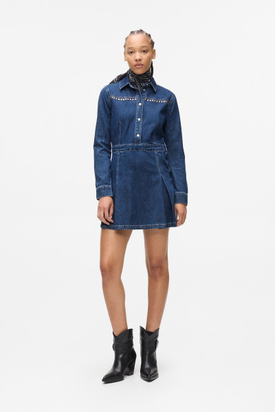 ŠATY KARL LAGERFELD JEANS KLJ PLEATED DENIM DRESS - Fotografie č. 3