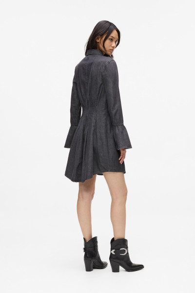 RUHA KARL LAGERFELD JEANS KLJ WIDE SLEEVE DENIM DRESS - Kép 2