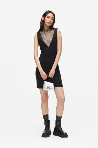 RUHA KARL LAGERFELD JEANS KLJ CHAINMAIL DRESS - Kép 3