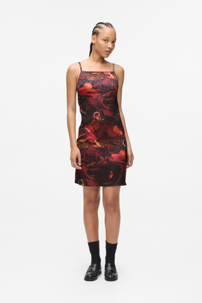 RUHA KARL LAGERFELD JEANS KLJ CANYON AOP SATIN DRESS - Kép 1