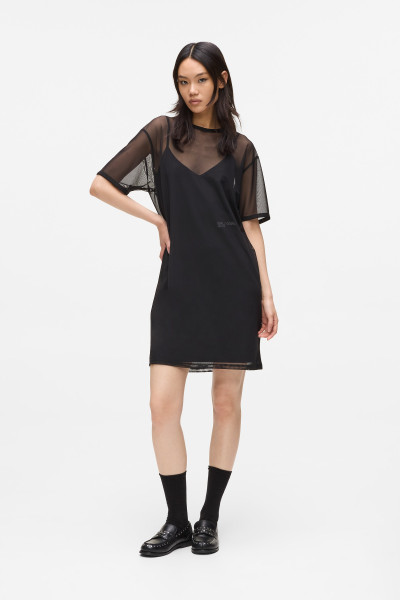 RUHA KARL LAGERFELD JEANS KLJ JERSEY X MESH DRESS - Kép 1
