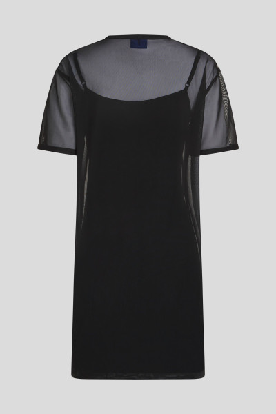 RUHA KARL LAGERFELD JEANS KLJ JERSEY X MESH DRESS - Kép 6