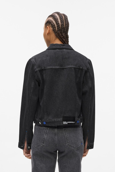 DZSEKI KARL LAGERFELD JEANS KLJ LACE TIE DENIM JACKET - Kép 3