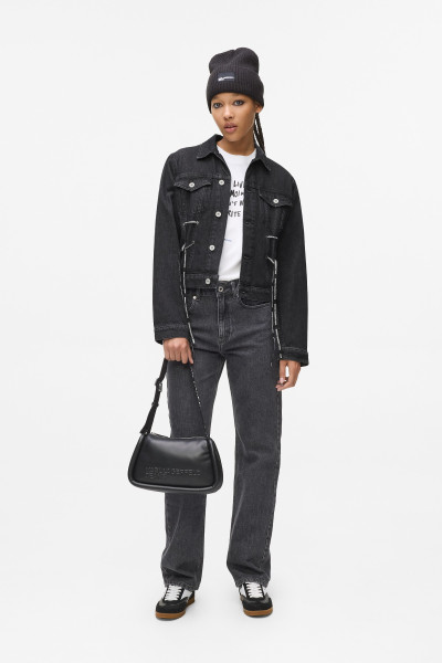 DZSEKI KARL LAGERFELD JEANS KLJ LACE TIE DENIM JACKET - Kép 2