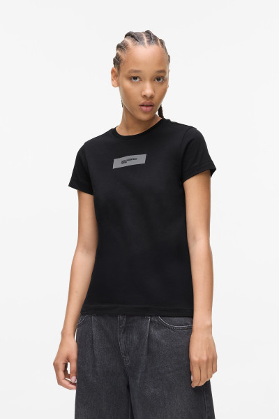 PÓLÓ KARL LAGERFELD JEANS KLJ SLIM REFLECTIVE LOGO TEE - Kép 1