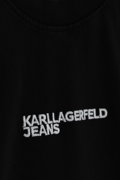PÓLÓ KARL LAGERFELD JEANS KLJ REG WASHED LOGO TEE - Kép 5