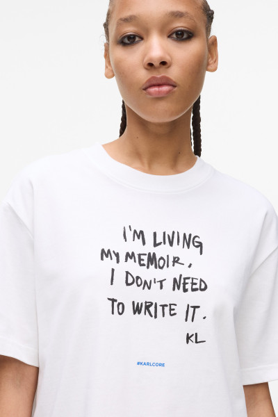 PÓLÓ KARL LAGERFELD JEANS KLJ RELAXED KARLISM TEE - Kép 4