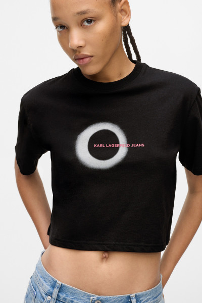 TRIČKO KARL LAGERFELD JEANS KLJ BOXY ECLIPSE GRAPHIC TEE - Fotografia č. 4