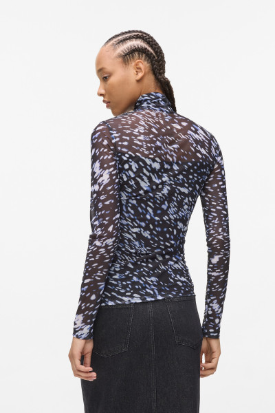 GARBÓ KARL LAGERFELD JEANS KLJ MESH LIGHTS AOP TOP - Kép 3