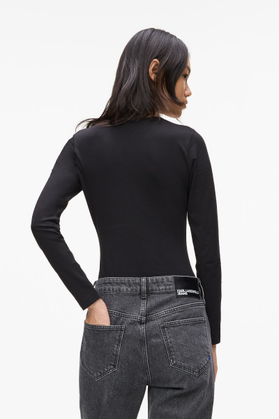 BODY KARL LAGERFELD JEANS KLJ BODYSUIT CREW NECK - Kép 3