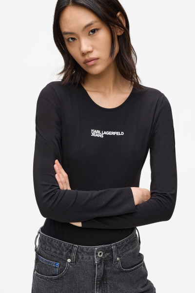 BODY KARL LAGERFELD JEANS KLJ BODYSUIT CREW NECK - Kép 4