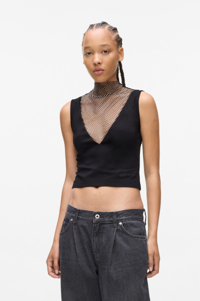 TOP KARL LAGERFELD JEANS KLJ CHAINMAIL TOP - Fotografie č. 1