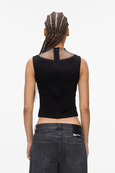 TOP KARL LAGERFELD JEANS KLJ CHAINMAIL TOP - Fotografie č. 3