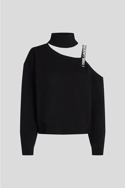 PULÓVER KARL LAGERFELD JEANS KLJ CUT OUT POLO KNIT - Kép 1