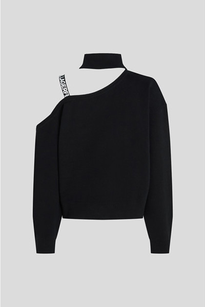 PULÓVER KARL LAGERFELD JEANS KLJ CUT OUT POLO KNIT - Kép 2