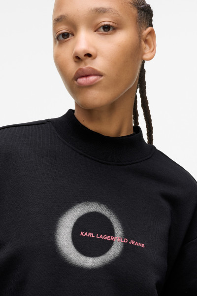MELEGÍTŐ FELSŐ KARL LAGERFELD JEANS KLJ REG ECLIPSE LOGO SWEAT - Kép 4