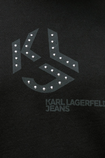 MELEGÍTŐ FELSŐ KARL LAGERFELD JEANS KLJ REG STUDDED HOODIE - Kép 4