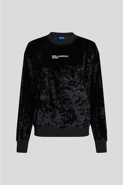 MELEGÍTŐ FELSŐ KARL LAGERFELD JEANS KLJ CRUSHED VELVET SWEAT - Kép 1