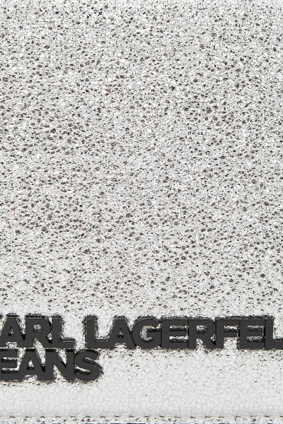 KABELKA KARL LAGERFELD JEANS KLJ METAL LOGO CMB SILVER - Fotografie č. 4