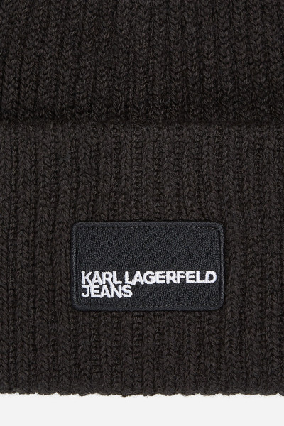 SAPKA KARL LAGERFELD JEANS KLJ PATCH LONG BEANIE - Kép 4