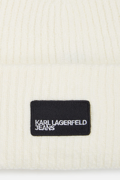 SAPKA KARL LAGERFELD JEANS KLJ PATCH LONG BEANIE - Kép 4