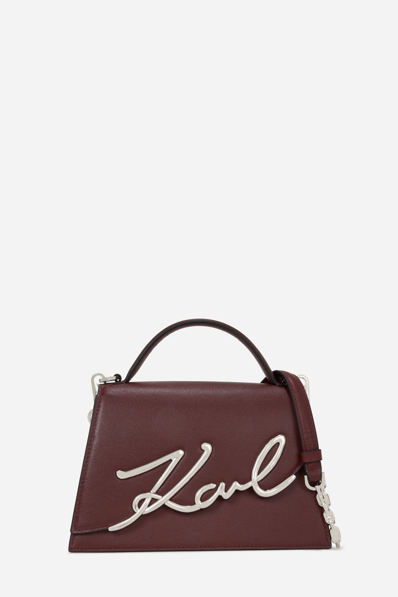 Levně Crossbody karl lagerfeld k/signature 2.0 md crossbody windsor burgundy