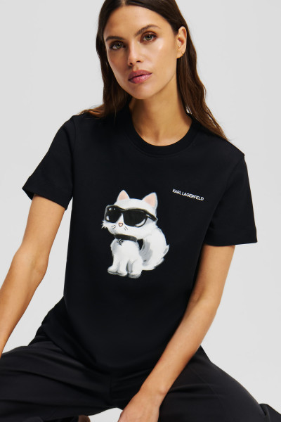 PÓLÓ KARL LAGERFELD IKON AQUARELLE C T-SHIRT - Kép 4