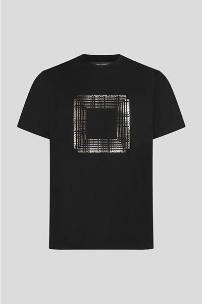 PÓLÓ KARL LAGERFELD SQUARE OMBRE LOGO T-SHIRT - Kép 1