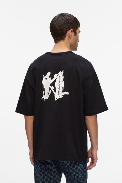 PÓLÓ KARL LAGERFELD KL GRAPHIC OVERSIZED TEE - Kép 3