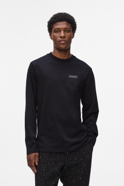 PÓLÓ KARL LAGERFELD LS T-SHIRT W/ LOGO PATCH - Kép 1