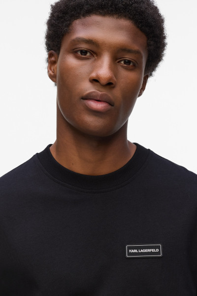 PÓLÓ KARL LAGERFELD LS T-SHIRT W/ LOGO PATCH - Kép 4