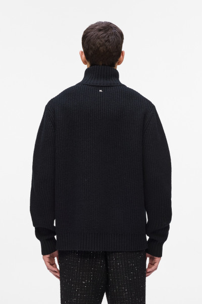 SVETER KARL LAGERFELD KL HALF ZIP WOOL TURTLENECK - Fotografia č. 3