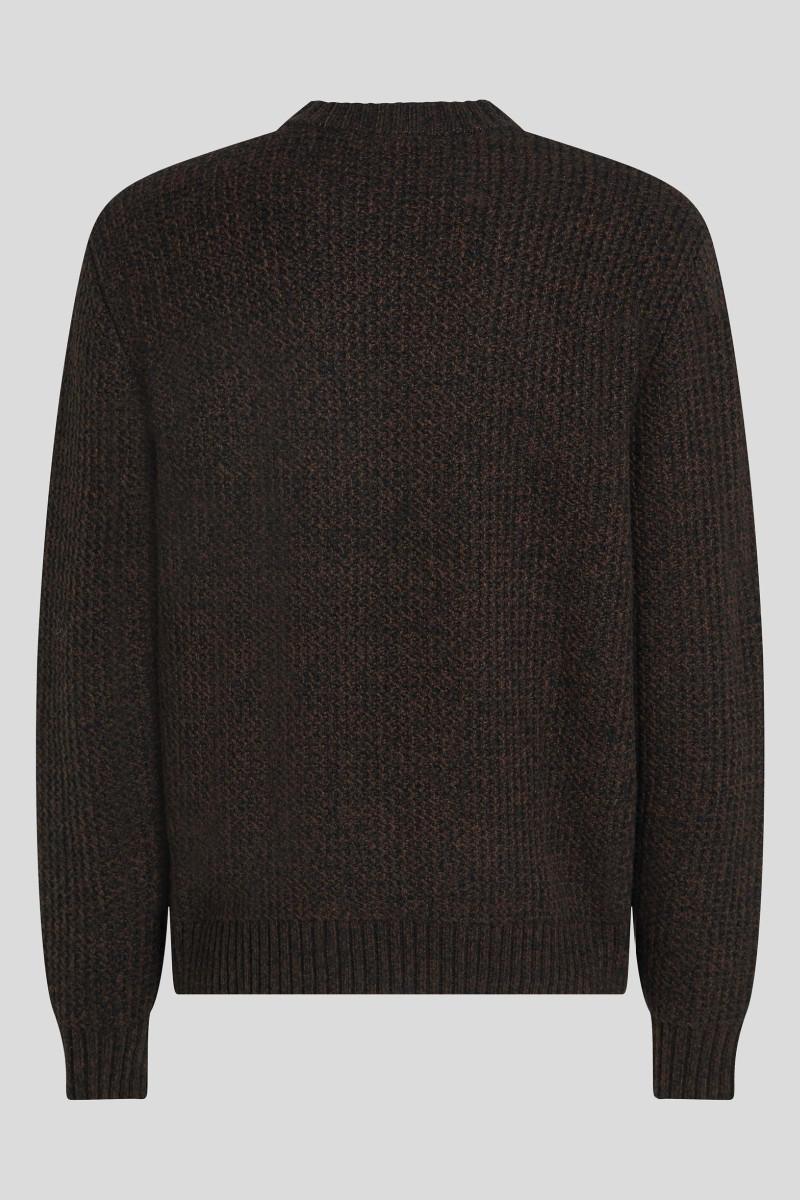 Sveter Karl Lagerfeld Kl Wool Sweater Black Coffee Melange
