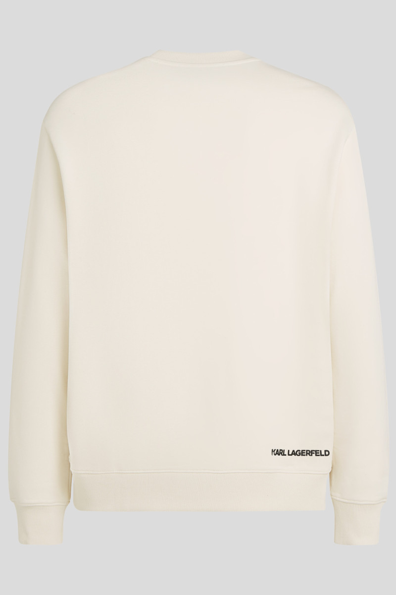 Mikina Karl Lagerfeld Monogram Box Sweatshirt Cannoli Cream