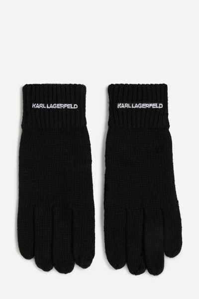 KESZTYŰ KARL LAGERFELD K/ESSENTIAL LOGO KNIT GLOVES - Kép 1