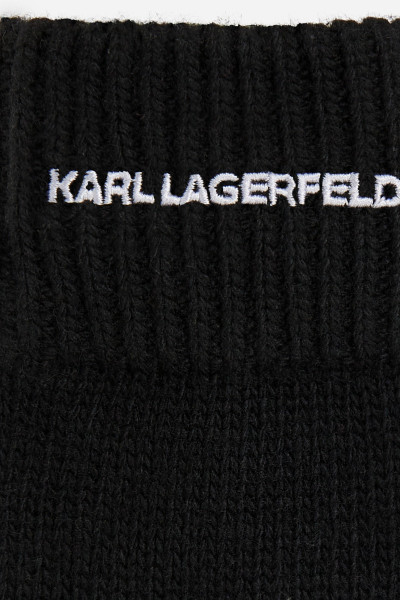 KESZTYŰ KARL LAGERFELD K/ESSENTIAL LOGO KNIT GLOVES - Kép 3