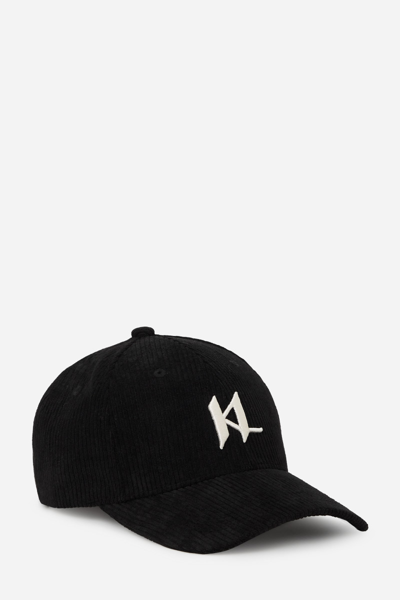 Sapka Karl Lagerfeld K/Monogram Corduroy Cap Black
