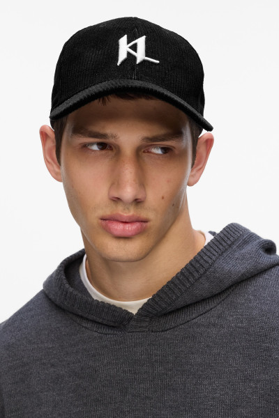 SAPKA KARL LAGERFELD K/MONOGRAM CORDUROY CAP - Kép 4