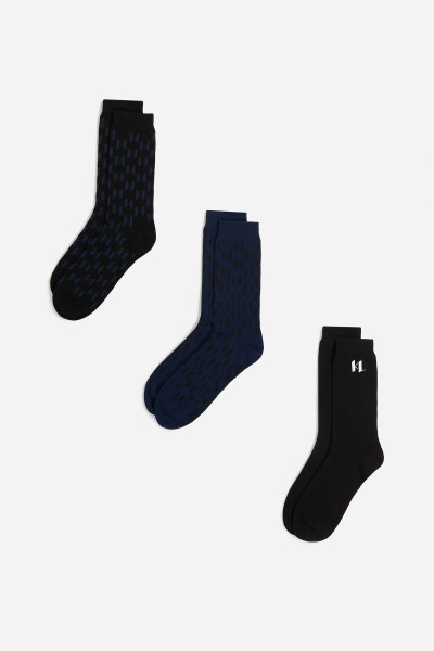 ZOKNI KARL LAGERFELD K/MONOGRAM LOGO SOCK 3P - Kép 2