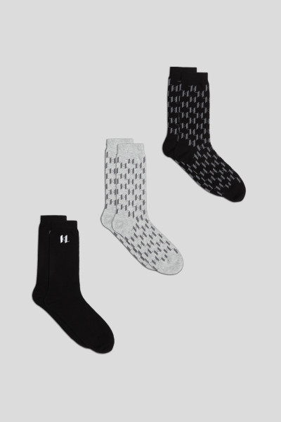 ZOKNI KARL LAGERFELD K/MONOGRAM LOGO SOCK 3P - Kép 1