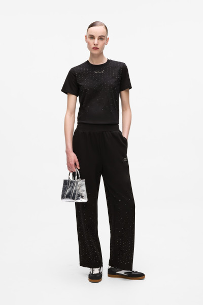 TRÉNINGNADRÁG KARL LAGERFELD RHINESTONE RAIN SWEATPANT - Kép 3