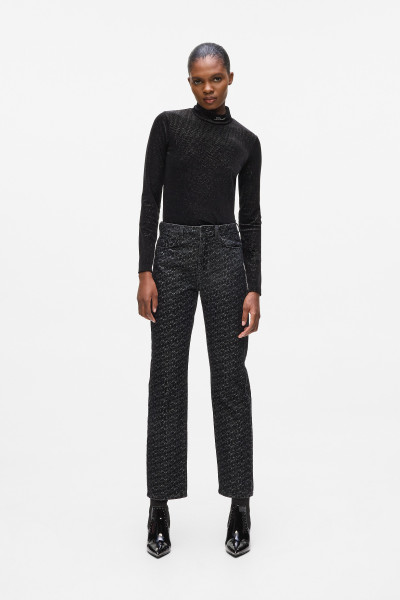 FARMER KARL LAGERFELD LOGO STRAIGHT DENIM PANTS - Kép 1